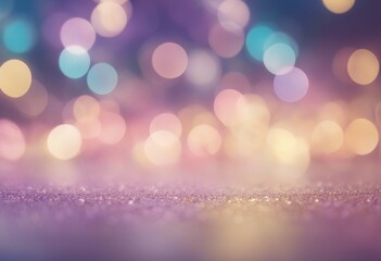 Abstract blur bokeh banner background Rainbow colors pastel purple blue gold yellow white silver pal