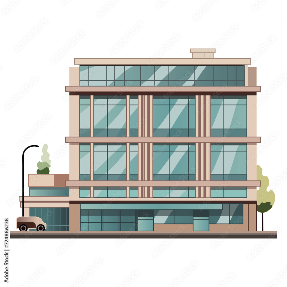 Poster artishellen building of colorful set. showcasing of the world of architecture with this captivating 
