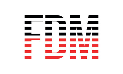 FDM three initial letter iconic line negative space minimal logo design vector template. monogram, abstract, wordmark, business, typography, minimalist, brand, company, flat, modern, unique, simple