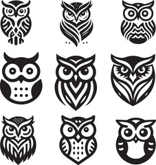 Naklejka premium set of owl