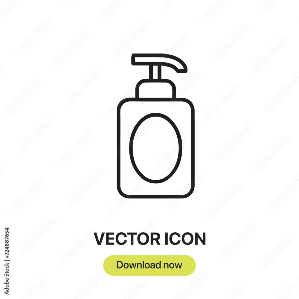Poster cream icon vector. linear-style sign for mobile concept and web design. cream symbol illustration. p