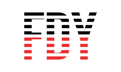 FDY three initial letter iconic line negative space minimal logo design vector template. monogram, abstract, wordmark, business, typography, minimalist, brand, company, flat, modern, unique, simple