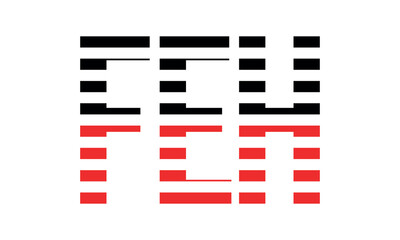 FEH three initial letter iconic line negative space minimal logo design vector template. monogram, abstract, wordmark, business, typography, minimalist, brand, company, flat, modern, unique, simple