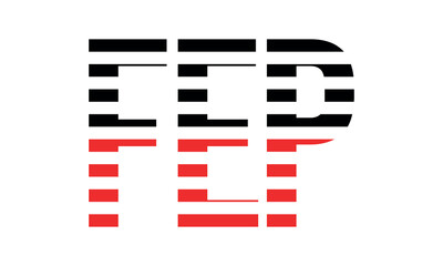 FEP three initial letter iconic line negative space minimal logo design vector template. monogram, abstract, wordmark, business, typography, minimalist, brand, company, flat, modern, unique, simple