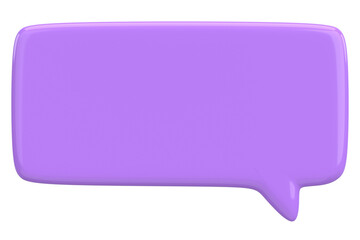 Speech Bubble. Text Box. 3D Illustration.