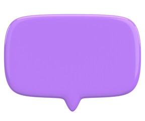 Speech Bubble. Text Box. 3D Illustration.
