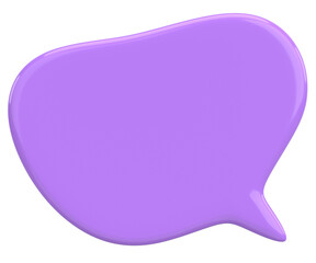 Speech Bubble. Text Box. 3D Illustration.