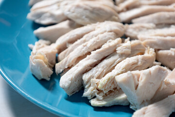 boiled chicken meat