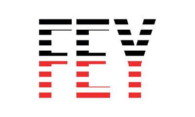 FEY three initial letter iconic line negative space minimal logo design vector template. monogram, abstract, wordmark, business, typography, minimalist, brand, company, flat, modern, unique, simple