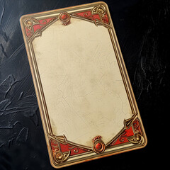 vintage blank card with a frame - generative ai