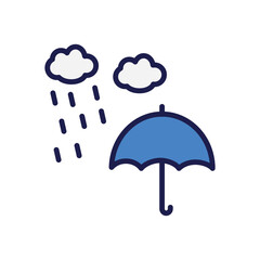 03 umbrella icon with white background vector stock illustration