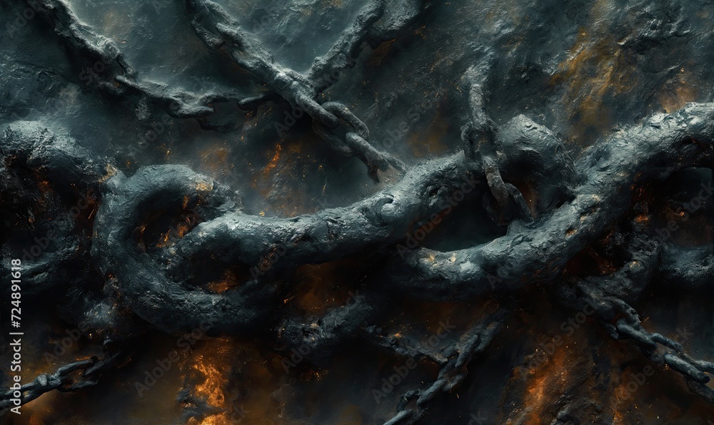 Poster abstract background with the image of chain links.