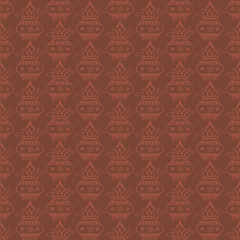 Vector seamless damask golden kalash ornamental patterns. indian tradition ornament, old style pattern