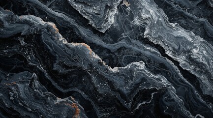Obraz premium Natural black stone texture seamless wallpaper or background