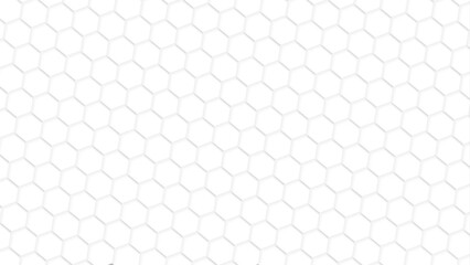 White hexagon pattern. White surface with hexagonal shapes. Abstract white background with hexagonal shapes.