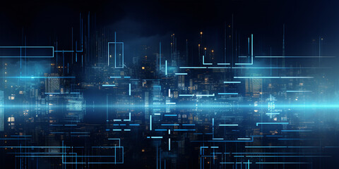 Fototapeta premium Dark Technology Sci-fi Background Design