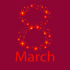 Festive background for the holiday of March 8th