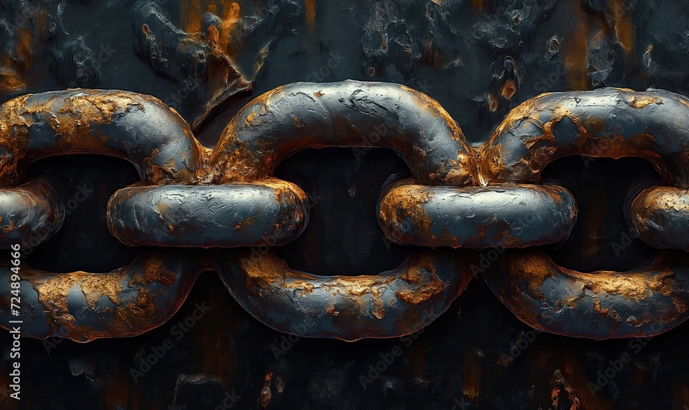 Poster abstract background with the image of chain links.