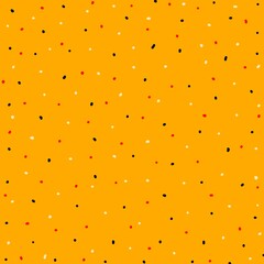 Abstract yellow pattern with colorful dots. Wallpaper design illustration