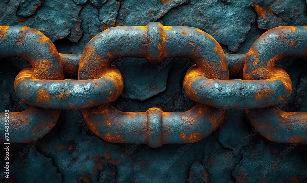 Poster abstract background with the image of chain links.