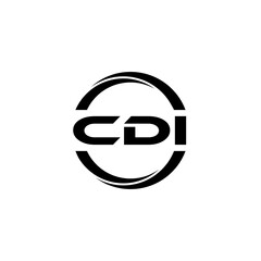 CDI letter logo design with white background in illustrator, cube logo, vector logo, modern alphabet font overlap style. calligraphy designs for logo, Poster, Invitation, etc.