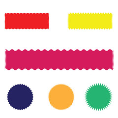 Wavy Edge Rectangle Shapes Icon Set 3 2