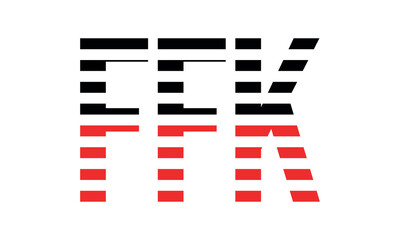 FFK three initial letter iconic line negative space minimal logo design vector template. monogram, abstract, wordmark, business, typography, minimalist, brand, company, flat, modern, unique, simple