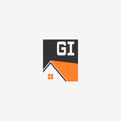 GI Initial Real Estate Logo Vector Art, Icons, and Graphics