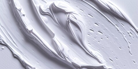 Close-Up of White Substance With Water Droplets