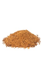 Granulated Sugarcane Jaggery or Indian Gur Isolate on White BackgrounD