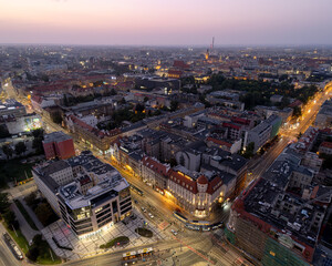 Ulica Pilsudskiego we Wroclawiu © sopthedrone