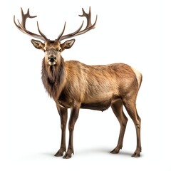 a elk, studio light , isolated on white background