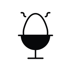 05 boil egg icon with white background vector stock illustration