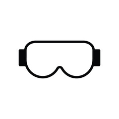 07 ski goggles icon with white background vector stock illustration