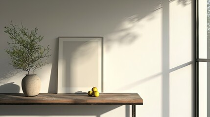 Modern living room with a window and a vase