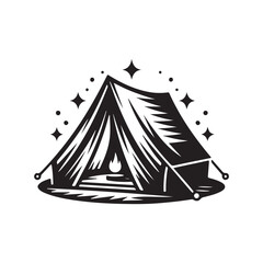 camping tent illustration