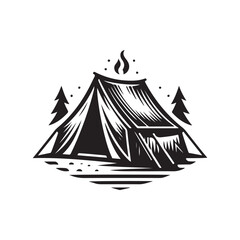 camping tent illustration © HPK DESIGN STUDIO