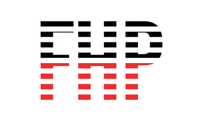 FHP three initial letter iconic line negative space minimal logo design vector template. monogram, abstract, wordmark, business, typography, minimalist, brand, company, flat, modern, unique, simple