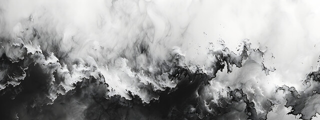 an abstract image with black and white colors in the 