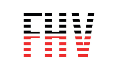 FHV three initial letter iconic line negative space minimal logo design vector template. monogram, abstract, wordmark, business, typography, minimalist, brand, company, flat, modern, unique, simple