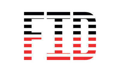 FID three initial letter iconic line negative space minimal logo design vector template. monogram, abstract, wordmark, business, typography, minimalist, brand, company, flat, modern, unique, simple