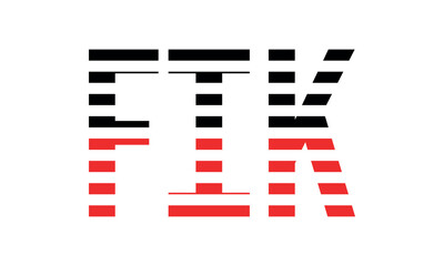 FIK three initial letter iconic line negative space minimal logo design vector template. monogram, abstract, wordmark, business, typography, minimalist, brand, company, flat, modern, unique, simple