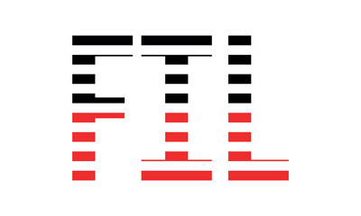 FIL three initial letter iconic line negative space minimal logo design vector template. monogram, abstract, wordmark, business, typography, minimalist, brand, company, flat, modern, unique, simple