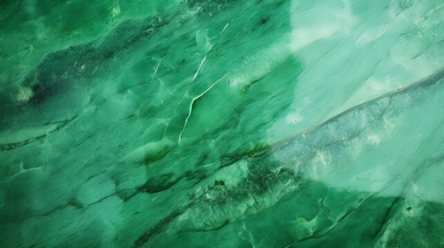 Close up on green jade texture