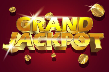 Editable grand jackpot text effect
