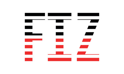 FIZ three initial letter iconic line negative space minimal logo design vector template. monogram, abstract, wordmark, business, typography, minimalist, brand, company, flat, modern, unique, simple