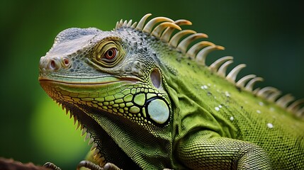 Fototapeta premium Closeup shot of a green iguana