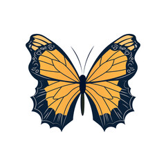 Butterfly of colorful set. This mesmerizing illustration showcase a gorgeously designed butterfly in a vivid and lively cartoon style. Vector illustration.