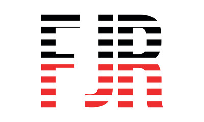 FJR three initial letter iconic line negative space minimal logo design vector template. monogram, abstract, wordmark, business, typography, minimalist, brand, company, flat, modern, unique, simple