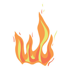 Fire flame vector icon. Fire silhouette illustration. 